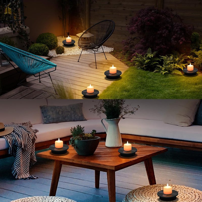 UUFFOO Solar Floating Pool Candle Lights, 3-Pack Solar-Powered Small Floating Candles Outdoor Tealights for Ponds, Spas, Patio, Backyard, Hot Tub, Garden Parties - Image 5
